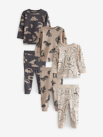 Пижама для мальчика Next 541-251, 3 шт., Бежевый, Серый