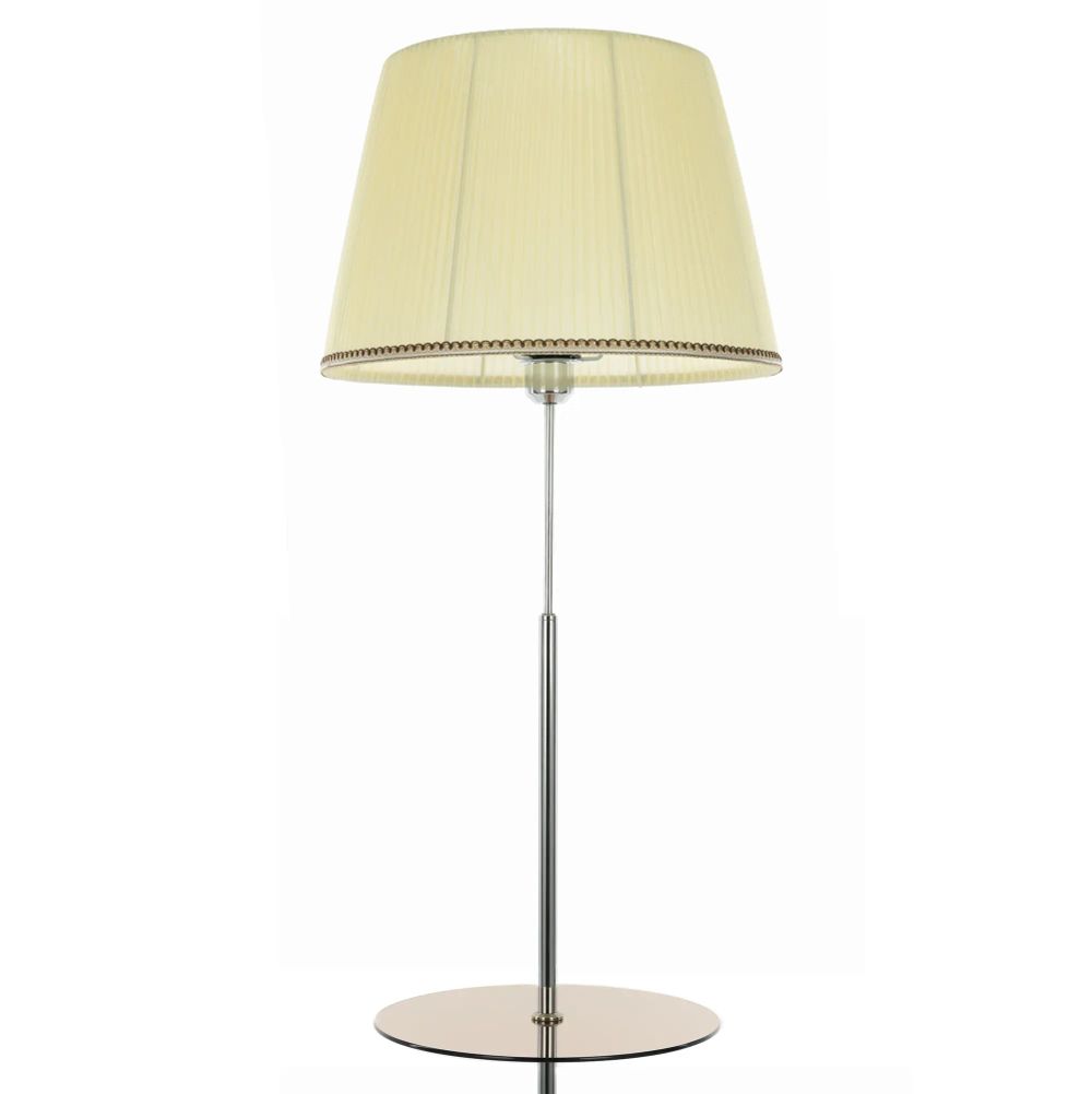 Citilux Линц CL402973T Торшер хром со столиком и кремовым абажуром