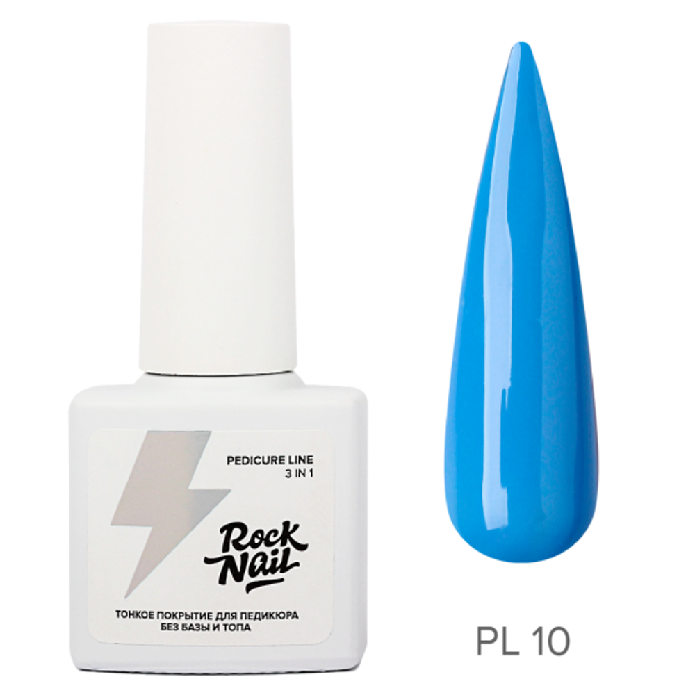 RockNail Однофазный Гель-лак Pedicure Line 10 Devushka Po Gorodu, 6 мл