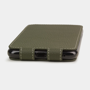 Чехол для iPhone 11 Pro из натуральной кожи теленка, зеленого цвета