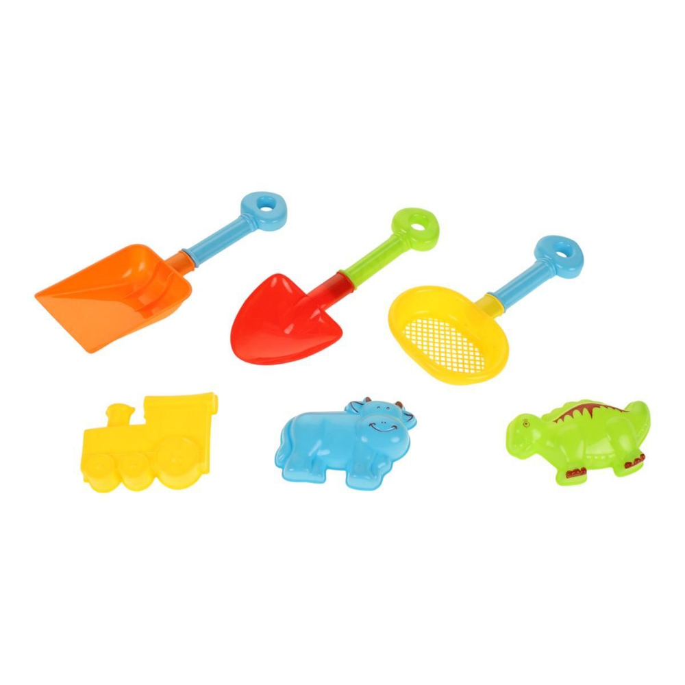 Набор для игры в песок (9предм.) ведро,2совка,сит,лейка,форм,сет.C114