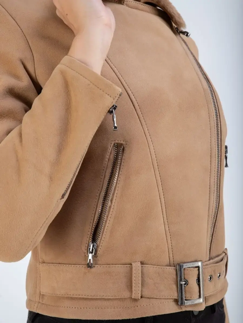 Дубленка авиатор натуральная автоледи Турция