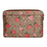 COACH Coated Canvas With Leather Briefcase Laptop Bag Large Women"s Brown & Red