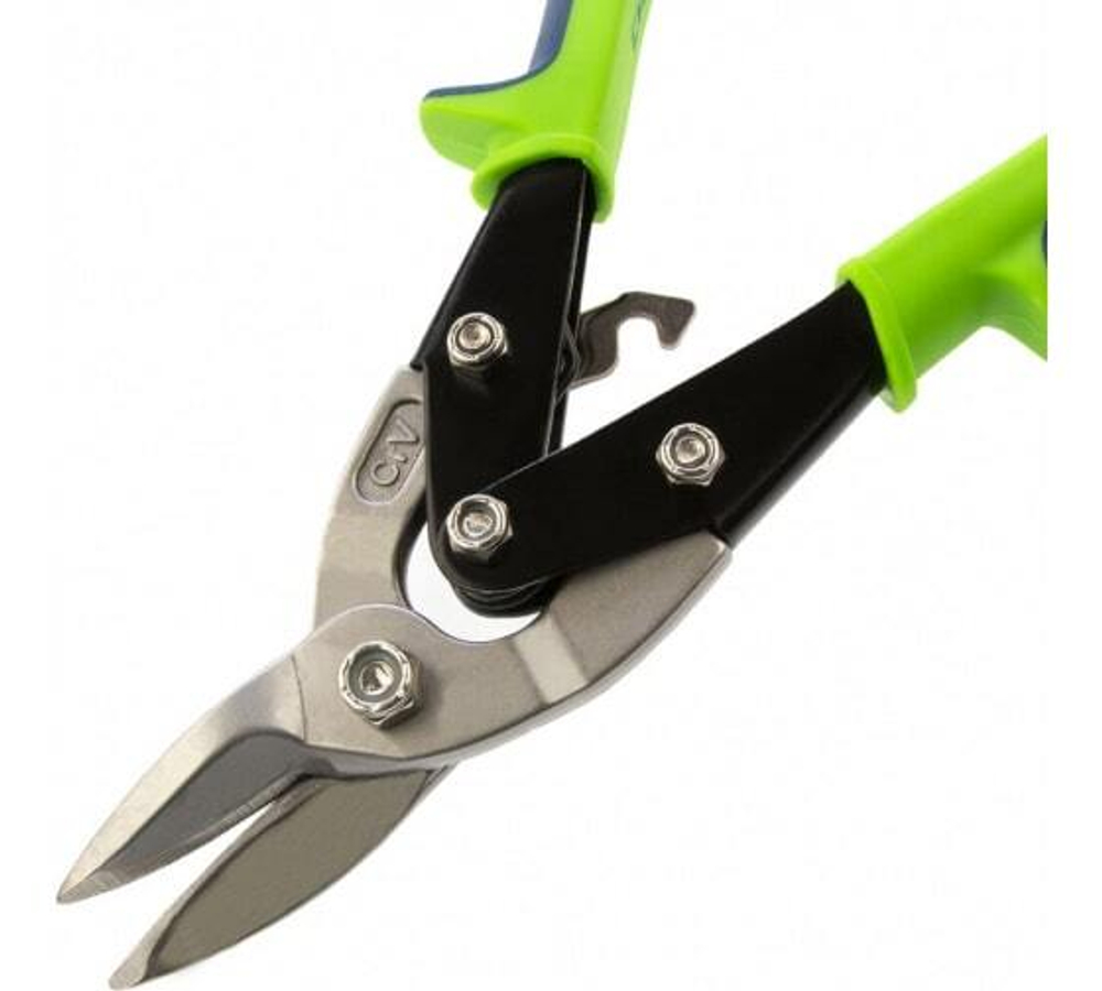 НОЖНИЦЫ ПО МЕТАЛЛУ СИБРТЕХ 250ММ ПРАВЫЙ РЕЗ/СТАЛЬ С55 ДВУХКОМП.РУКОЯТКИ 78337