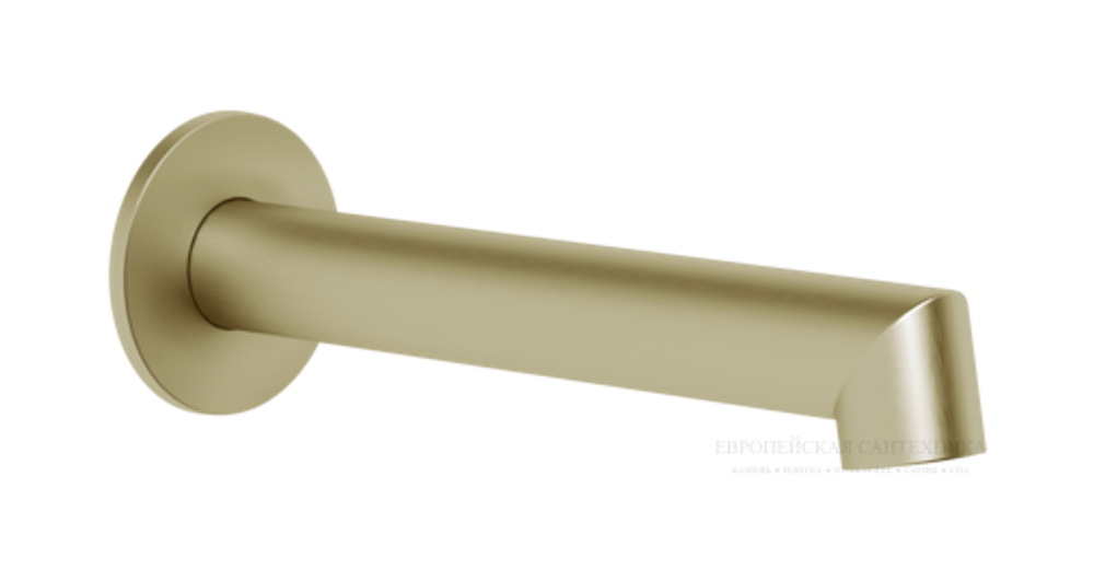 Излив для ванны Gessi Anello, настенный, цвет Brushed Brass PVD