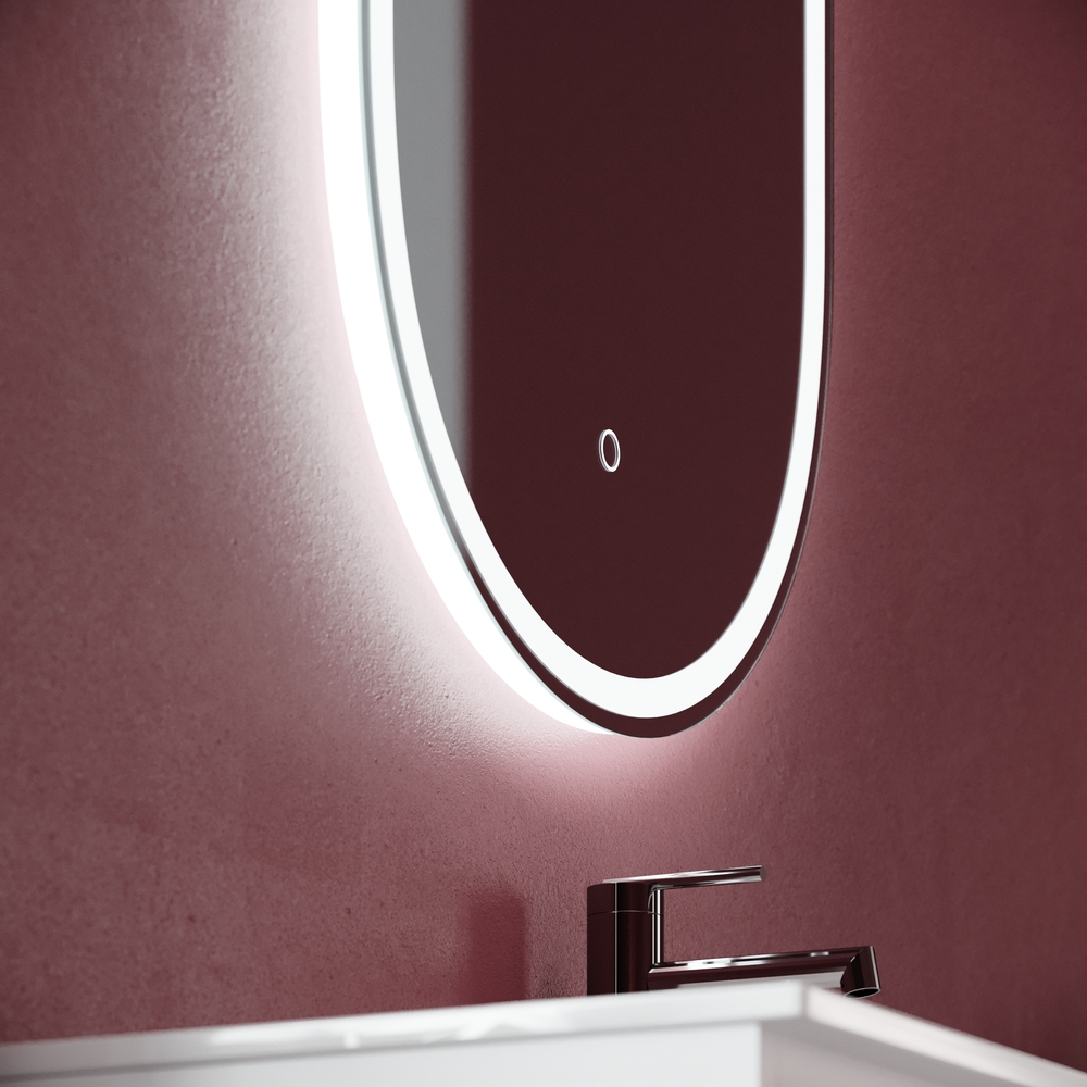 Зеркало с подсветкой Sancos Oval 450х900 мм