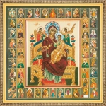 Икона БМ "Всецарица" Собор Богородицы, рама 28х28, в коробке