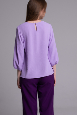 Блузка женская 3246ЛПБ, сиреневый #30Сир093246ЛПБ