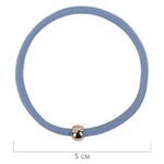 Резинки для волос НАБОР 5 шт., 0,3х14 см, с бусинкой, чёрный, фиолетовый, бежевый, MONTE VITA, 457042