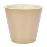 Горшок для цветов London D320мм, 15,7л с дренажной вставкой, на колесиках молочный шоколад