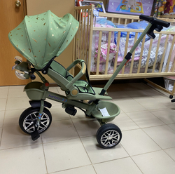 Детский трехколесный велосипед "Farfello pl-06" цвет зеленый, для детей с 9 месяцев до 5 лет