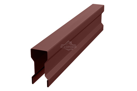Планка для забора фигурная С8  RAL 8017 2м