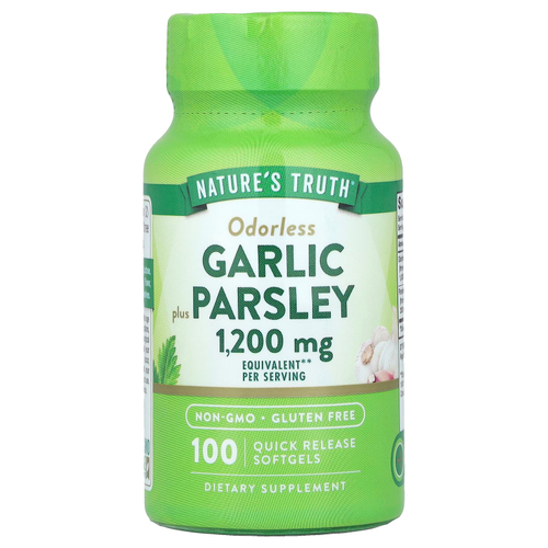 Nature's Truth, Чеснок и петрушка без запаха, 100 капсул быстрого действия