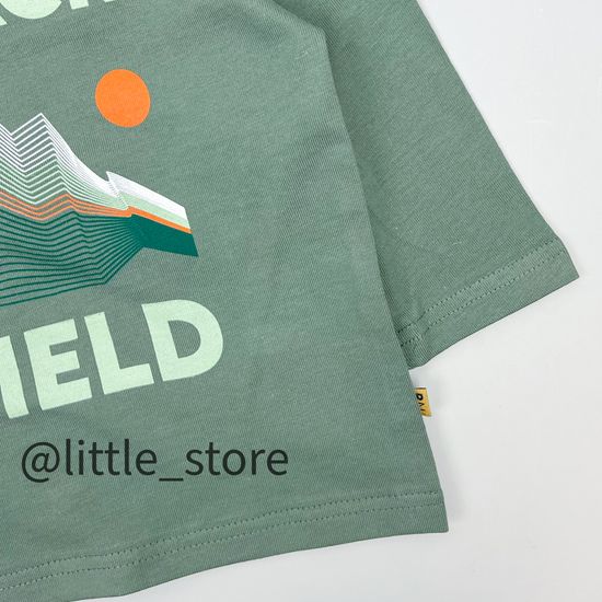 Лонгслив хлопковый, Серо-зеленый