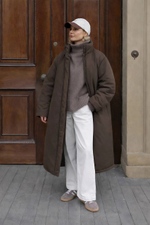 Пальто женское демисезонное "Ливерпуль" коричневый