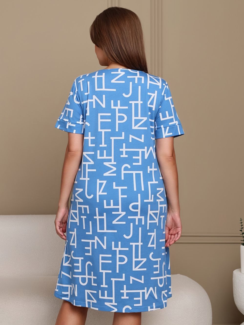 Халат Мотивы Виотекс ГОЛУБОЙ (Акция)