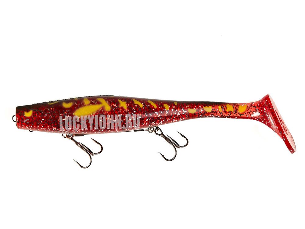 Набор Виброхвост + стингер LJ 3D Series Kubira Swim Shad 9&quot; (22,8 см), цвет PG25, 1 шт.