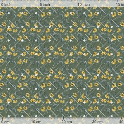 Желтые цветы в стиле Ар Нуво by Blue Bird 1200 DPI