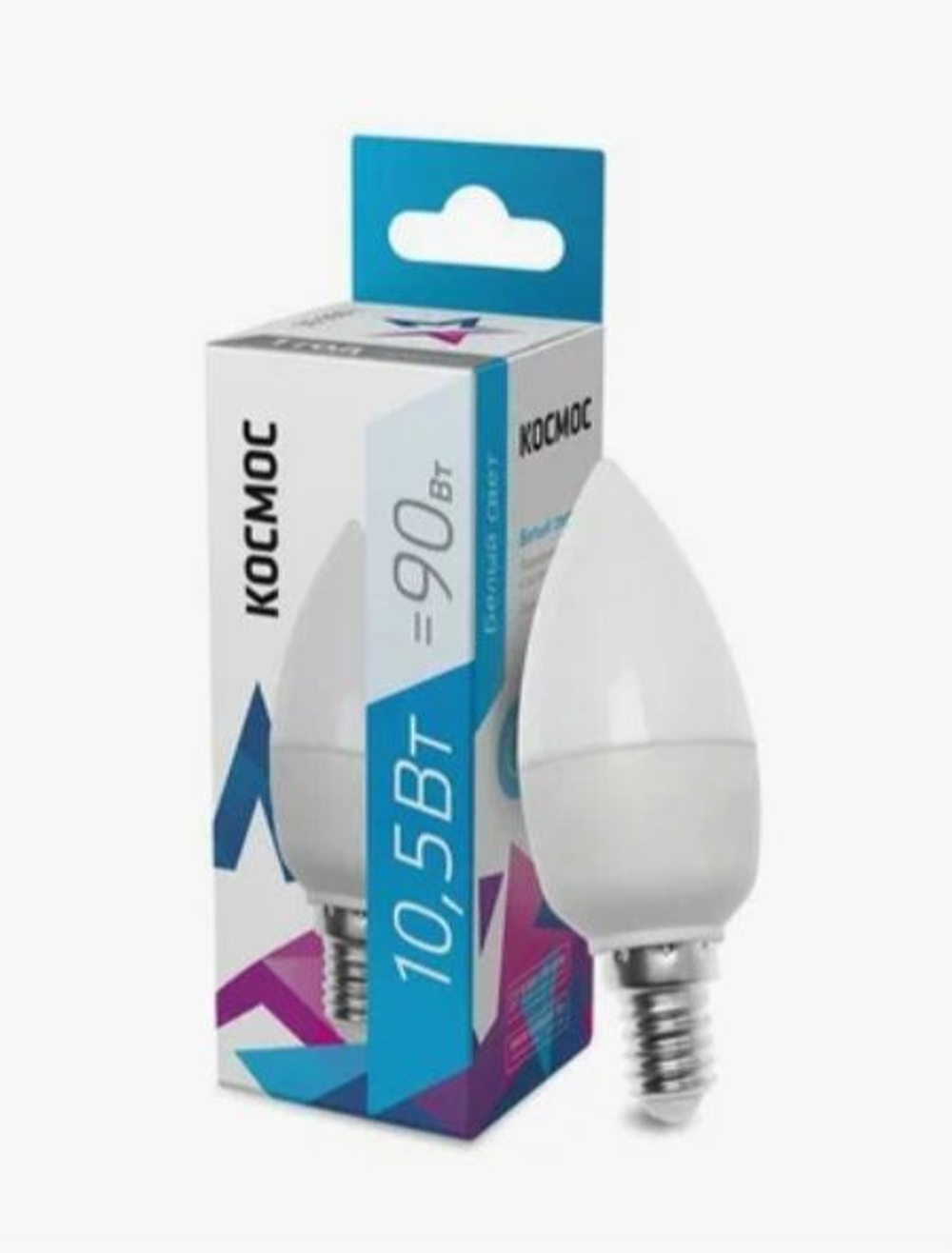 Лампа диодная Космос свеча 10,5W белый свет Е14 4500К