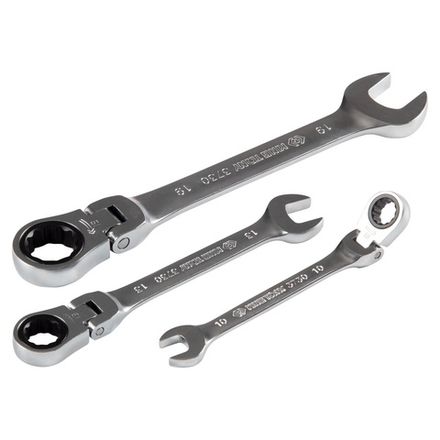 Цена на KING TONY (12006MR) Набор комбинированных трещоточных ключей, 10-19 мм, 6 предметов