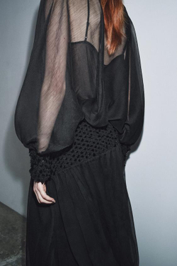 ZARA ЮБКА С ПАЙЕТКАМИ — ZW COLLECTION, ЧЕРНЫЙ