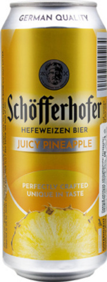 Пиво Шофферхофер Джуси Пэйнеппл / Schofferhofer Juicy Pineapple 0.5 - банка