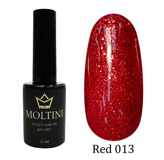 Гель-лак Moltini RED 013, 12 ml