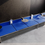 Рамка пластиковая VOLTUM S70 на 3 поста, (белый глянцевый)