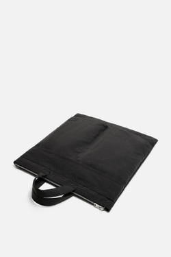 ZARA НЕЙЛОНОВАЯ СУМКА-ШОПЕР, ЧЕРНЫЙ