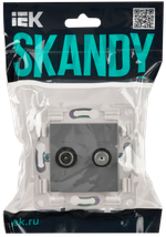 SKANDY Розетка двойная TV+SAT SK-A13Gr серый IEK