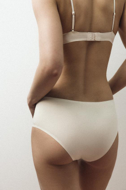 ZARA ВЫСОКИЕ ТРУСЫ, ЖЕЛТОВАТО-БЕЛЫЙ