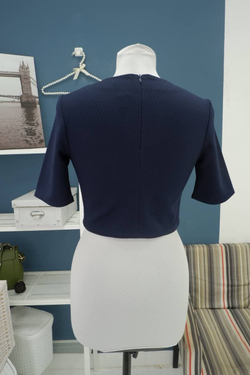 Топ Alexandra Kazakova с коротким рукавом темно-синий 42 размер, новый