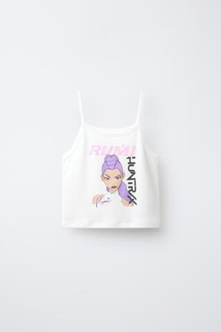 ZARA ТОП KPOP DEMON HUNTERS™ NETFLIX ©, БЕЛЫЙ