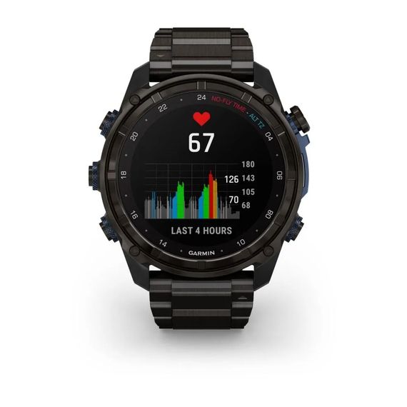 Умные часы Garmin Descent MK3i 51 мм титановый корпус с DLC покрытием с черным титановым браслетом