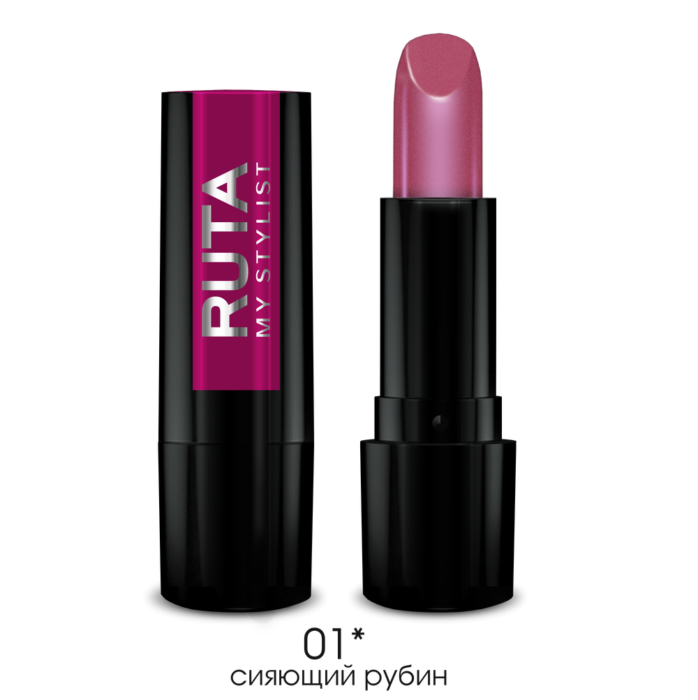 Ruta Помада для губ Glamour Lipstick, тон №01, Сияющий рубин, 4,5 гр