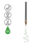 Ручка шариковая СТАММ "РШ 800" зеленая, 0,7мм, прозрачный корпус