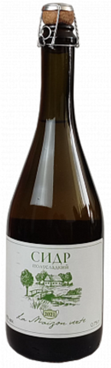Сидр Ля Мезон Верт Полусладкий 2021 / La Maiзon Verte Semi-Sweet 2021 0.75 - стекло