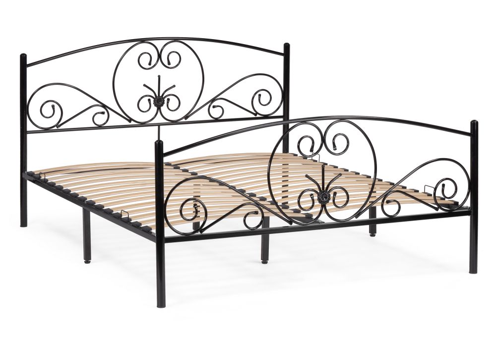 Двуспальная кровать Нерика 180х200 черная