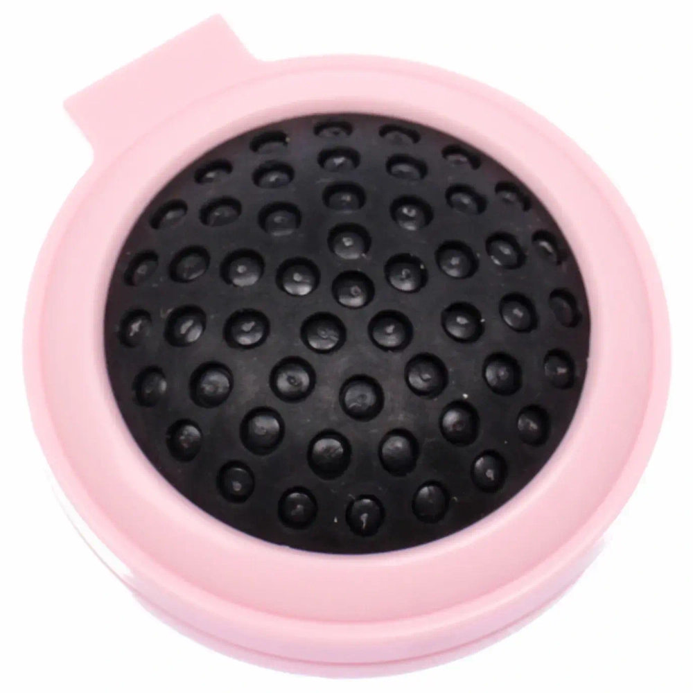 Расчёска массажная складная с зеркалом «БАМБИ БУМ», цвет розовый, d-6.5см (пакет с подвесом)