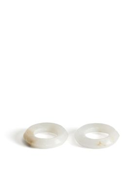 Набор из 2 колец для салфеток Noreli из алебастра