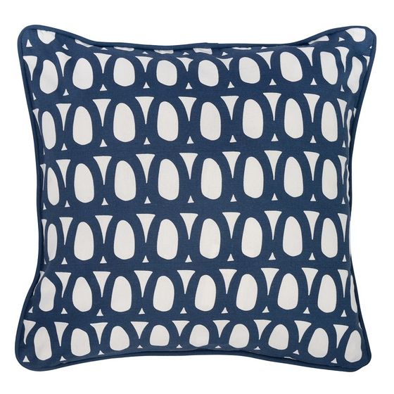 Чехол на подушку с принтом twirl темно-синего цвета из коллекции cuts&amp;pieces, 45х45 см