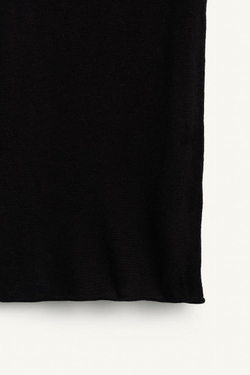 ZARA ФУТБОЛКА ИЗ 100% ШЕРСТИ, ЧЕРНЫЙ