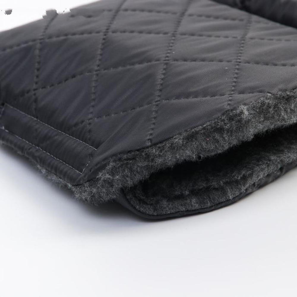 5477720 Варежки-муфты на ручку коляски, 2 шт., стеганные, цвет серый