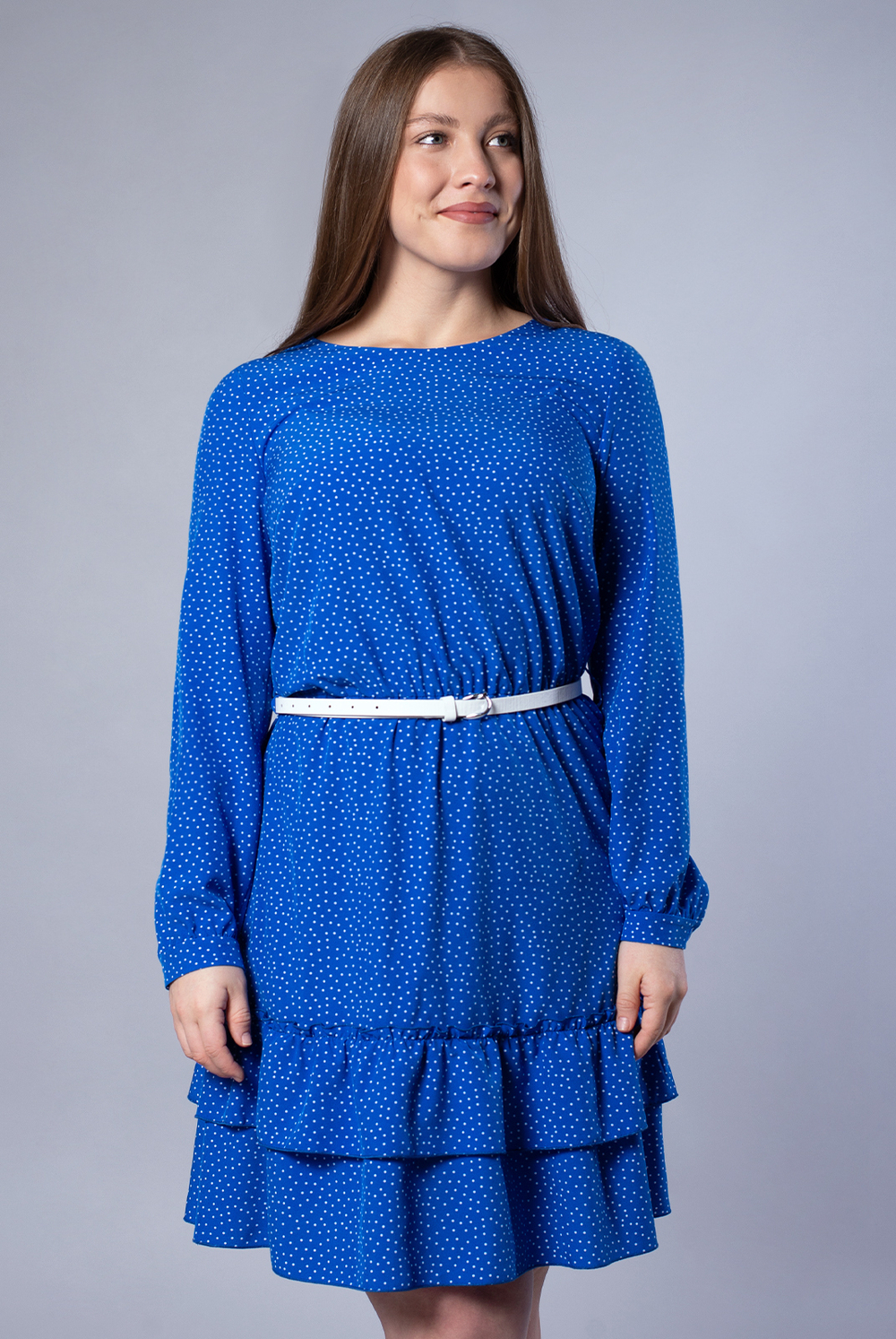 Платье женское 1454АПБ, горох #176Горв051454АПБ