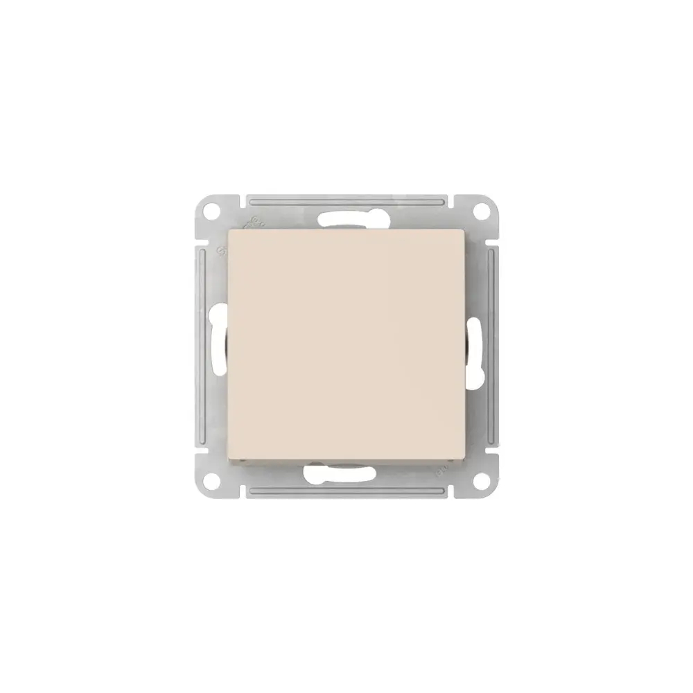 ATLASDESIGN 1-клавишный ВЫКЛЮЧАТЕЛЬ, сх.1, 10АХ, мех., быстрозажим. клем., БЕЖЕВЫЙ