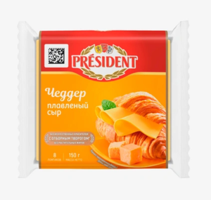 Сыр President Мастер Бутерброда Чеддер 40% 150 г