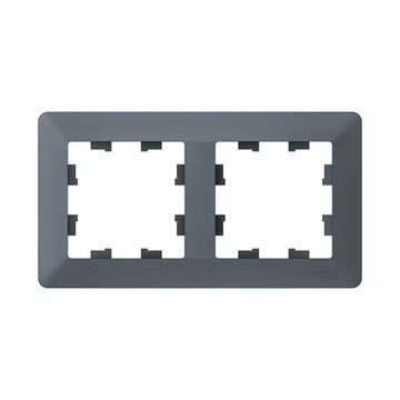 Рамка 2-м AtlasDesign Air грифель/дым. черн. SE ATN220702