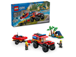 LEGO City 60412 — пожарная машина 4×4 со спасательной лодкой, техника спасателей