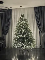 Елка с гирляндой встроенной «Elegance» Элеганс (Литая+пвх) 270 см / 2,7 м