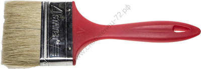 STAYER UNIVERSAL-EURO 100 мм, 4″ светлая натуральная щетина, пластмассовая ручка, Плоская кисть (0108-100)